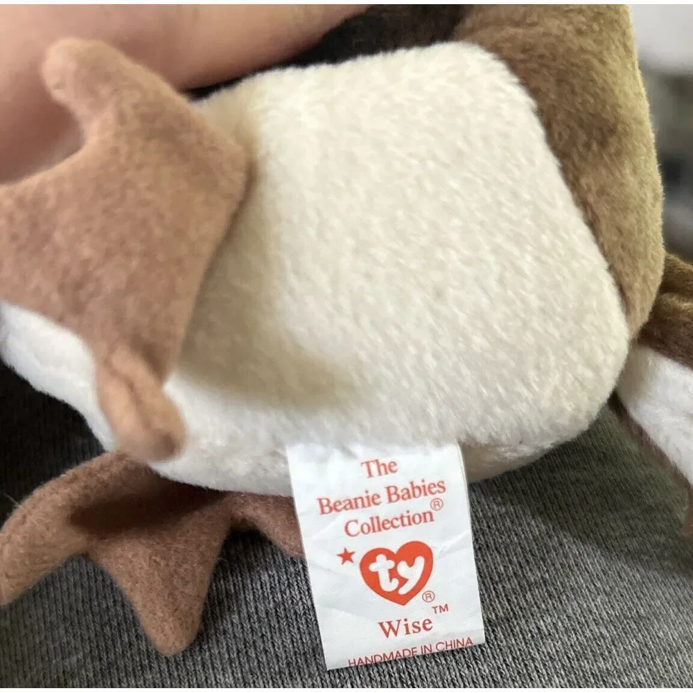 Ty Beanie Baby -  Wise The Owl Class of 1998 w/ TAG &‎ PROTECTOR **NEW**